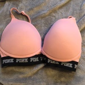 VS PINK bra with no underwire 32DDD